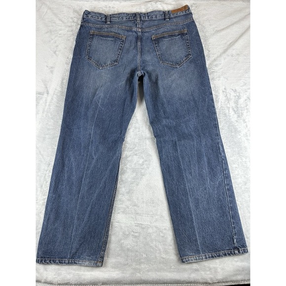 Timberland Jeans Mens 42x32 Blue Straight‎ Relaxed Dark Baggy Skater Y2K - Picture 3 of 8